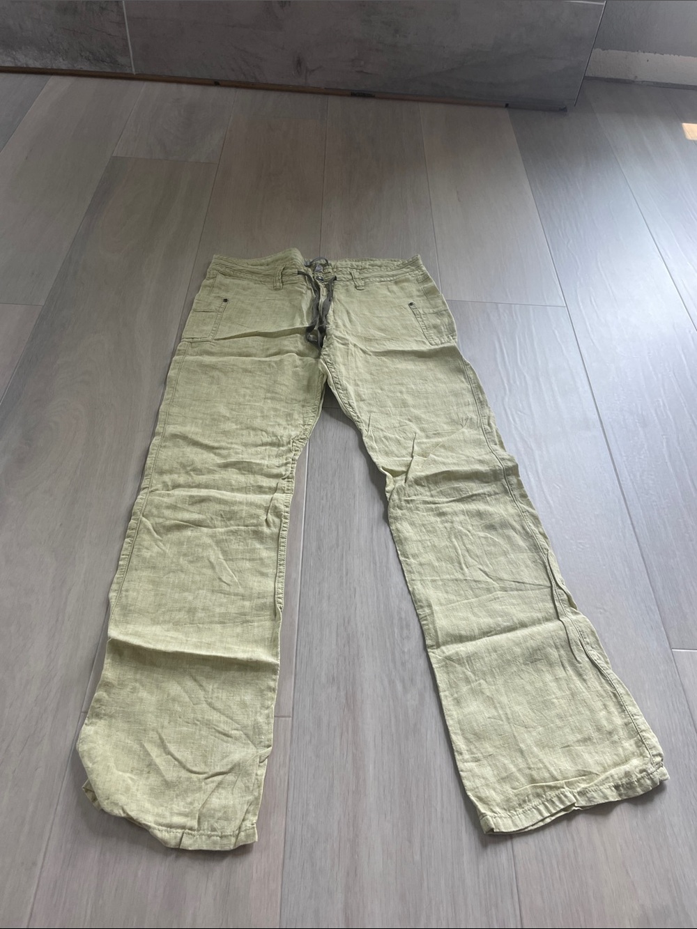 Horny Toad Wide-Leg Drawstring Pants in Olive Green